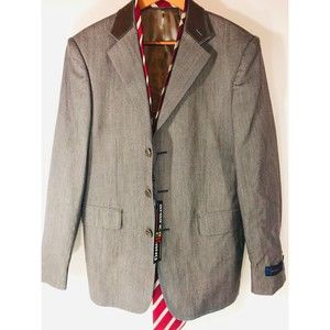 American Chang 3 Button Funky Men's Blazer Size L Steampunk Eccentric Grandpa